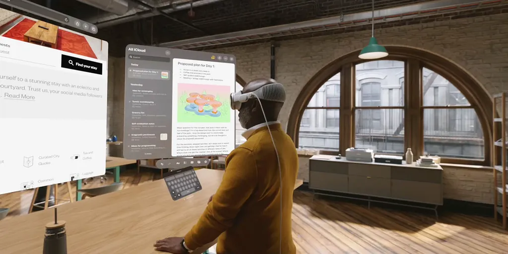 Vision Pro アクセサリは、あらゆる平らな表面を仮想トラックパッドに変えます